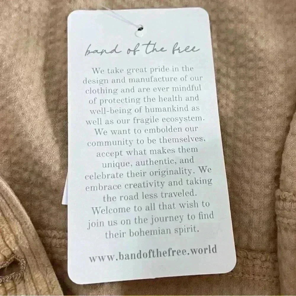 Band Of The Free Other Side Corduroy Jacket in Sand, Size Large. NWT! - Picture 8 of 15